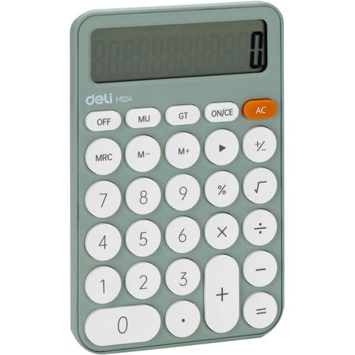 Plastic 12 Digits Calculator Green