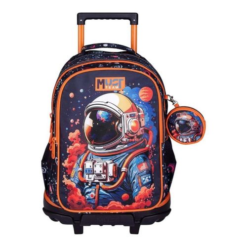 School Trolley Bag Elementary Astronaut 3 Compartments