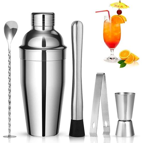 couoi Professional Cocktail Shaker Set, 750 ml Cocktail Shaker Stainless Steel Professional Cocktail Mixer Bar Cocktail Set Bar Shaker Set Bar Accessories Gift for Men Women Bartender Set