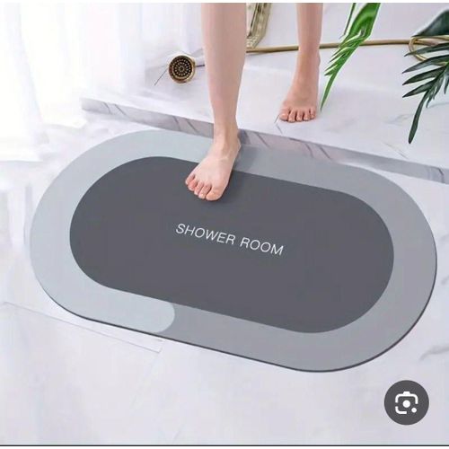 Rubber Oval Bath Mat Non-Slip Floor Mat Super Absorbent - Size 40 * 60cm