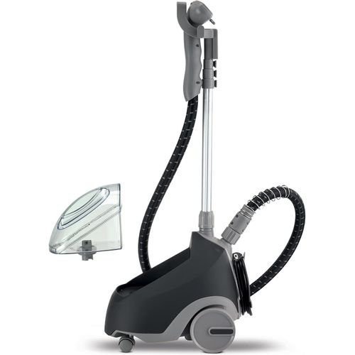 Garment Steamer 1500W with 2L Water Tank Capacity, Rotary Wheels, Folding Rack, Trouser Press, Glove GSP65.500BK Black