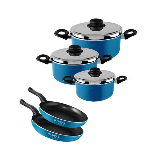 Promotion Cookware Set - 8 Pcs - Blue - (14)