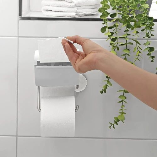 Rustproof Holder - High-Quality Bathroom Tissue Paper Roll Stand Built to Resist Corrosion, Perfect for Keeping Toilet Paper Neatly Stored and Accessible
