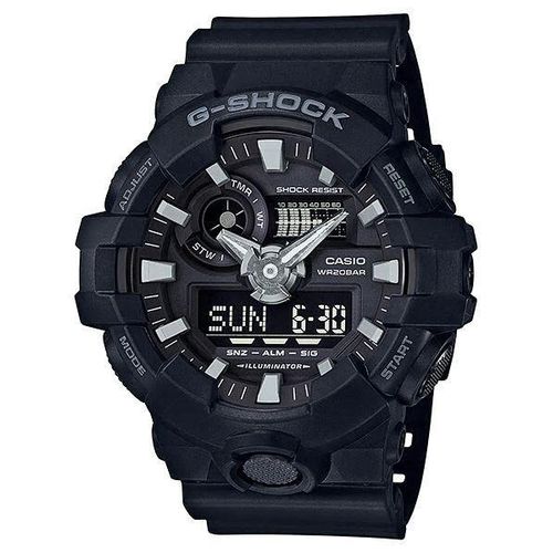 Men's 'G Shock' Quartz Resin Casual Watch, Color:Black (Model: GA-700-1BDR)