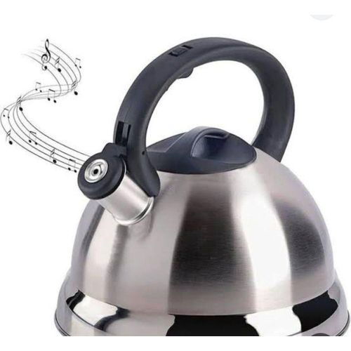 براد شاي أستانلس ستيل بصفارة - سعة 3 لتر - يد عازلة للحرارة