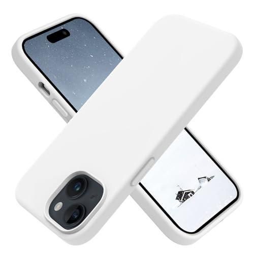 ten.tech Designed for iPhone 15 Plus Case, Silicone Shockproof Slim Thin Phone Case for iPhone 15 Plus (6.7 inch), (White)