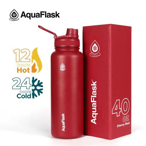 Stainless Steel Water Bottle REGULAR 40oz (1.18L) CHERRY RED