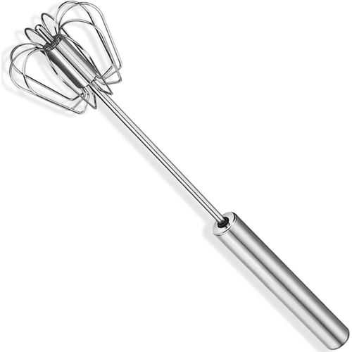 Egg Whisk, Press Hand Auto Rotating - Stainless Steel