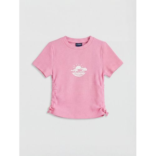 Crew Neck Short Sleeve Girl T-Shirt