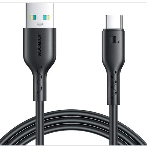 Joyroom S-A26 Flash-Charge Series 3A Fast Charging Cable USB-A to Type-C Data & Charging Cable 1 Meter Durable Flexible Design - Black