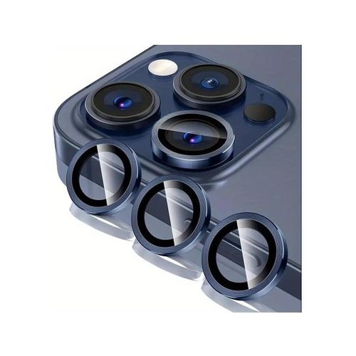 IPhone 14 Pro Max/Iphone 14 Pro Camera Lens Protector - (Original Shooting Model) Shatterproof Ultra HD Tempered Metal Glass Camera Screen Protector Cover (dark blue)