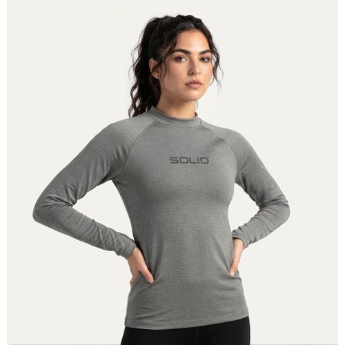 SOLID - Women's Long Sleeve Athletic Basic Top Lightweight & Breathable Wear