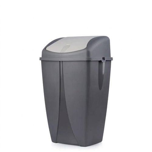 Plastic Swing Lid Garbage Bin 5 Liters, Indoor and Outdoor 22 x 14 x 18 cm (Multicolor)