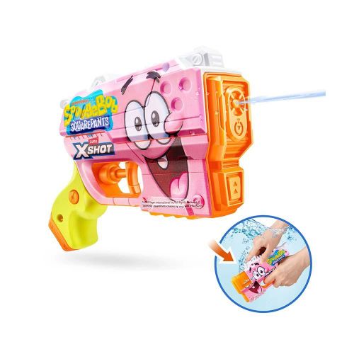 S001-XSHOT WATER-FAST FILL SKINS-SERIES 1-SPONGEBOB JR-OPEN BOX,12PCS/CTN