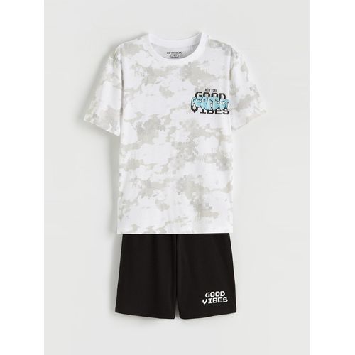New York Printed Boy's Shortie Pyjama Set