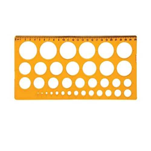20cm Clear Plastic Geometric Circle Ruler