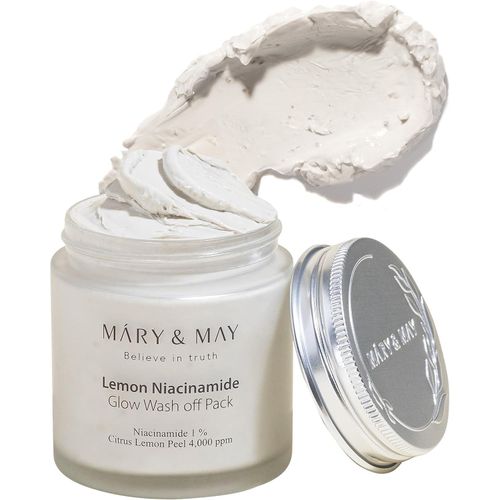 Lemon Niacinamide Glow Wash Off Pack - Vitamin C Clarifying, Sebum Control, Deep Hydration - Korean Skincare, EWG Green Grade, Hypoallergenic, 125g