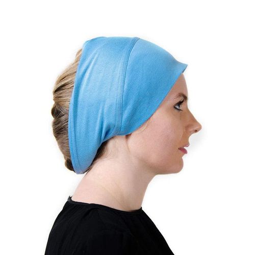 Cotton Bonnet Open End Scarf - Baby Blue