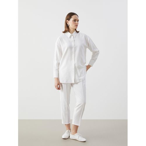 Elastic Waist Carrot Fit Women's Trousers