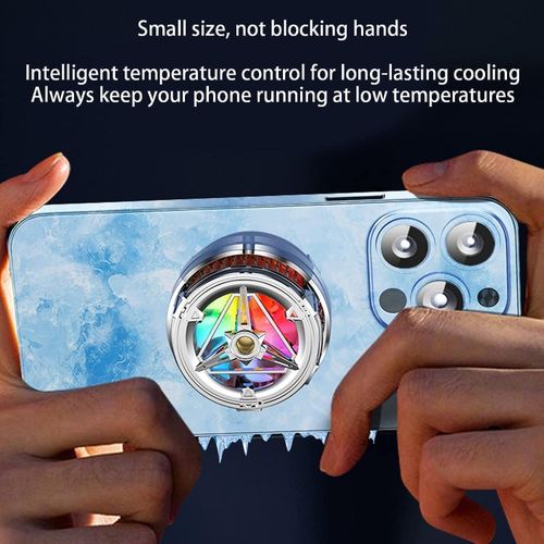 DL22 Phone Cooler, Phone Cooling Fan, Portable Mobile Phone Cooler, Semiconductor Portable Cooler - Black 18w