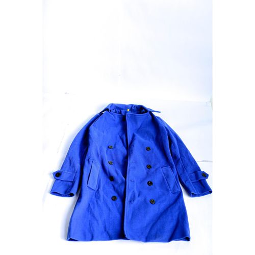 blue long coat - L -BLUE-L