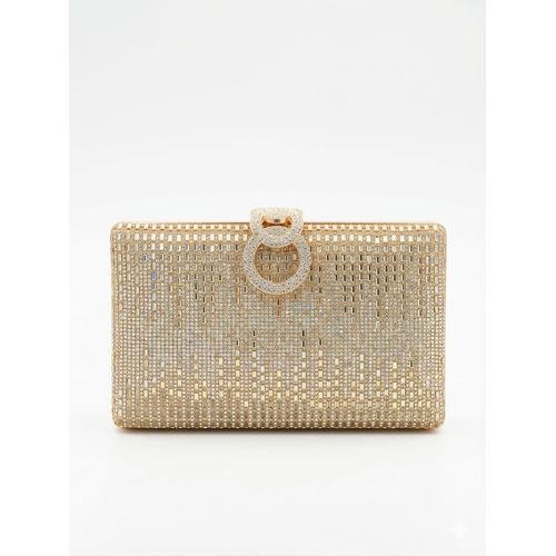 crossbody evening bag Charmingly elegant with a circular lock ZS-9 - Gold