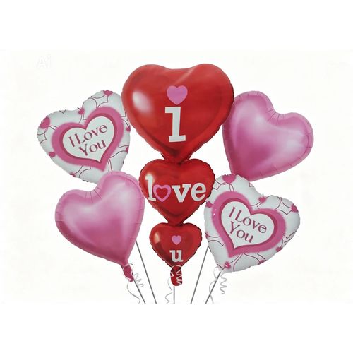 Red Heart Balloon Set for Decorations, Love, and Romantic Occasions