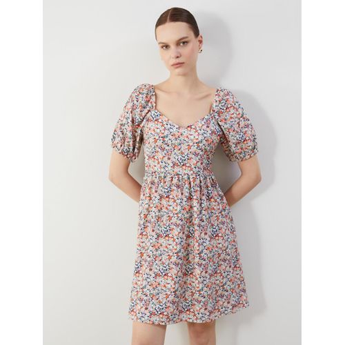 Sweetheart Neck Floral Mini Dress