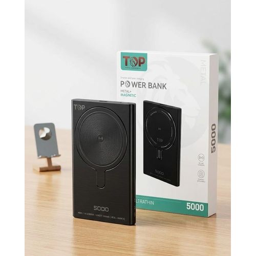 T+8 Ultra Thin 5000mAh Power Bank - Magnetic Wireless Charging with a Slim Metal Design - Smart Power and Ultimate Elegance
