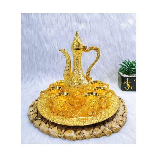 High quality golden metal Arabic set, 8 pieces