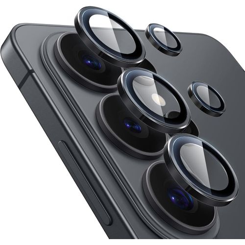 Camera lens protector for Samsung Galaxy S26 Ultra, single ring cover made of tempered glass with a hardness rating of 9, clear HD, 1 set (black)
