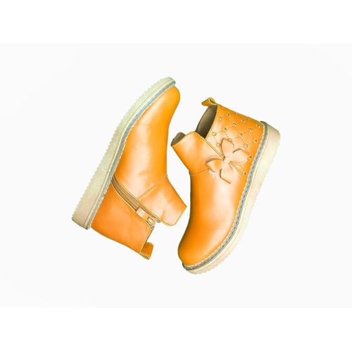 Women’s Winter Ankle Boots – Padded Faux Leather with Side Zipper