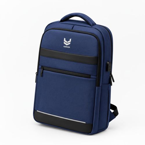 Waterproof Multi-Purpose Backpack with USB Port & Anti-Theft Design – Fits 16 Inch Laptop 703-Navy Blue