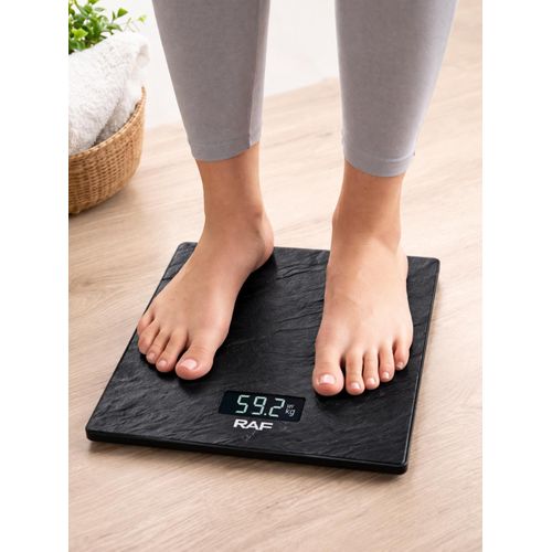 ميزان وزن BodyScale Stone Pro ديجيتال حتى 180 كجم شاشة LCD تصميم حجري أنيق