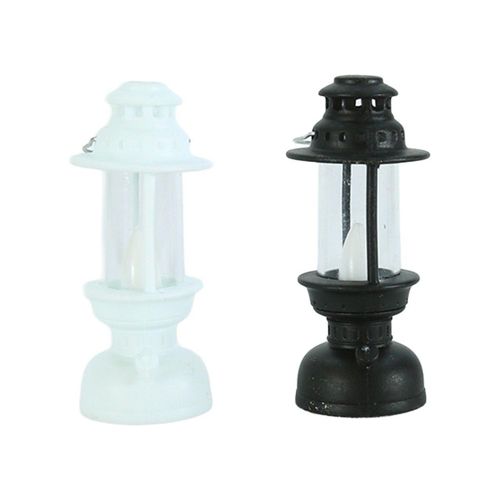 classic Ramadan lantern set with a LED candle design of two pieces, a small round hanging lantern without smoke and without flame and can be placed in a medal