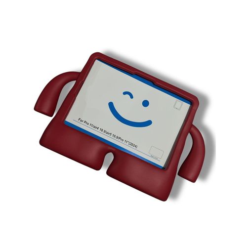 Case for iPad Air M2 11 inch Generation 10.9 inch Case, Shockproof Rugged Protective Cover for Kids Girls Boys ( Dark Red)