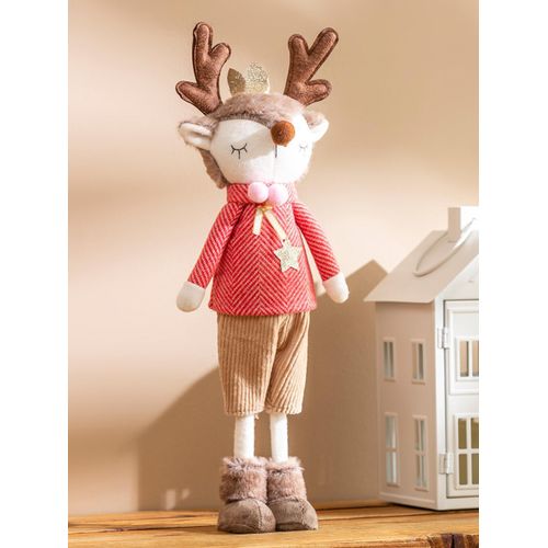 Deer Figured Plush Decorative Object 45 Cm