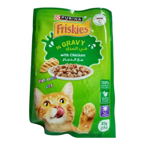One pouch wet food with chicken Taste