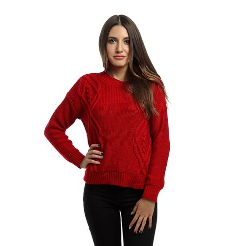 Slip On Casual Pullover - Red - (999)