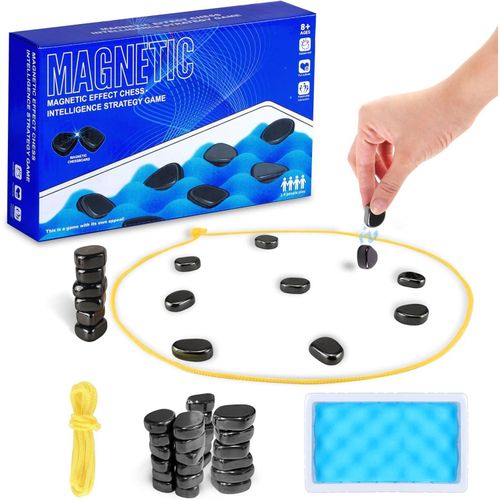 Portable ajedrez game, magnetic, intellectual battle game, fun game for children and adults, fun family party game, multi-player magnetic table game, fun fun