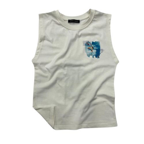 Printed Cut T-Shirt Kids Off White