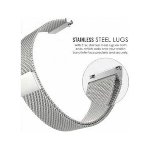 سوار من الفولاذ المقاوم للصدأ مقاس 22 مم لساعة هواوي GT2E الذكية فضي اللون