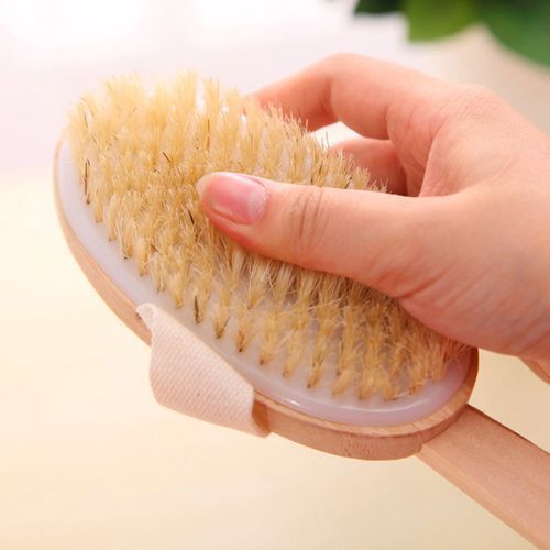 Dry Premium Natural Bristle Wooden Bath Shower Body Brush