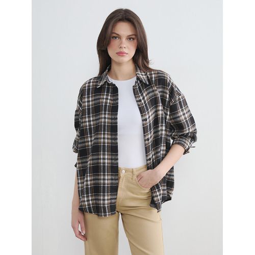 Plaid Oversize Women's Flannel Shirt