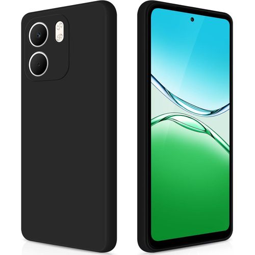 Cover for Oppo A5x 5G/4G Silicone Case, Shockproof Slim TPU Silicone Case with Fibre Inner Layer and Camera Protection, Black