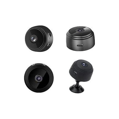 كاميرا مراقبة HD عالية الدقة 1080P صغيرة ومحمولة ولاسلكية مع تقنية كشف الحركة ومسجل فيديو منزلي للاستخدام في الأماكن الداخلية والخارجية