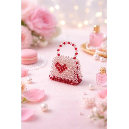 حقيبة عملات يدوية، خرز كريستال أكريليك، قفل مغناطيسي سريع، مناسبة للأطفال