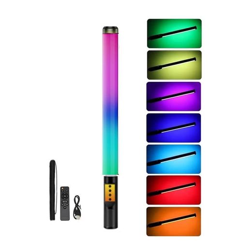 Professional RGB LED Light Wand – High-Power Video Light with Remote Control – Adjustable Colorful Photography Lighting for Content Creators and Beauty Experts – Multi-Color