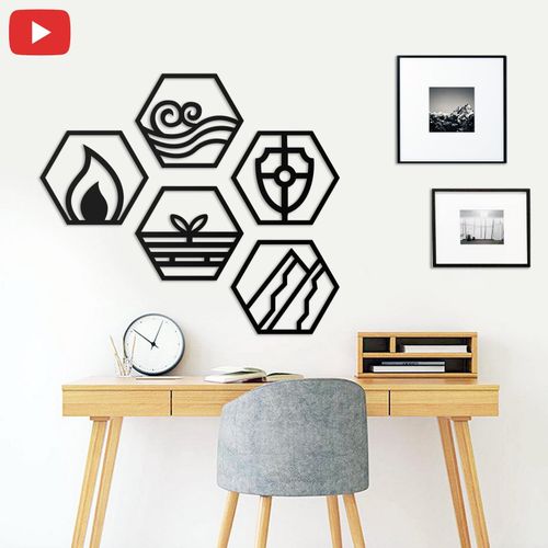 مجموعة فنية جدارية من خمسة عناصر