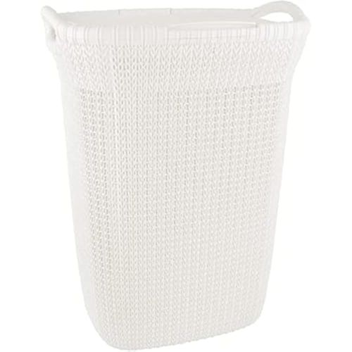 سبت غسيل بتصميم نخيل من الهلال والنجمة الذهبية (أبيض)